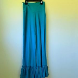 Matilda Jane Ruffle Leg Pants Women's XS Teal